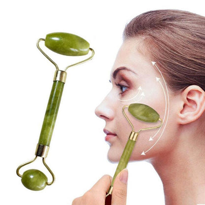 Flawless Jade Roller 2 In 1 Jade Roller & Gua Sha Set Plastic